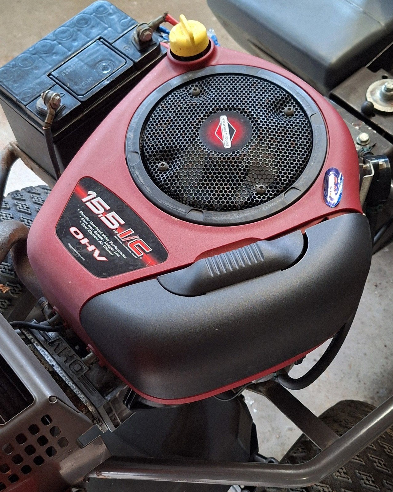Briggs & Stratton 15.5 IC OHV Motor voor zitmaaier, Ophalen, Gebruikt, Elektrische starter, Briggs & Stratton
