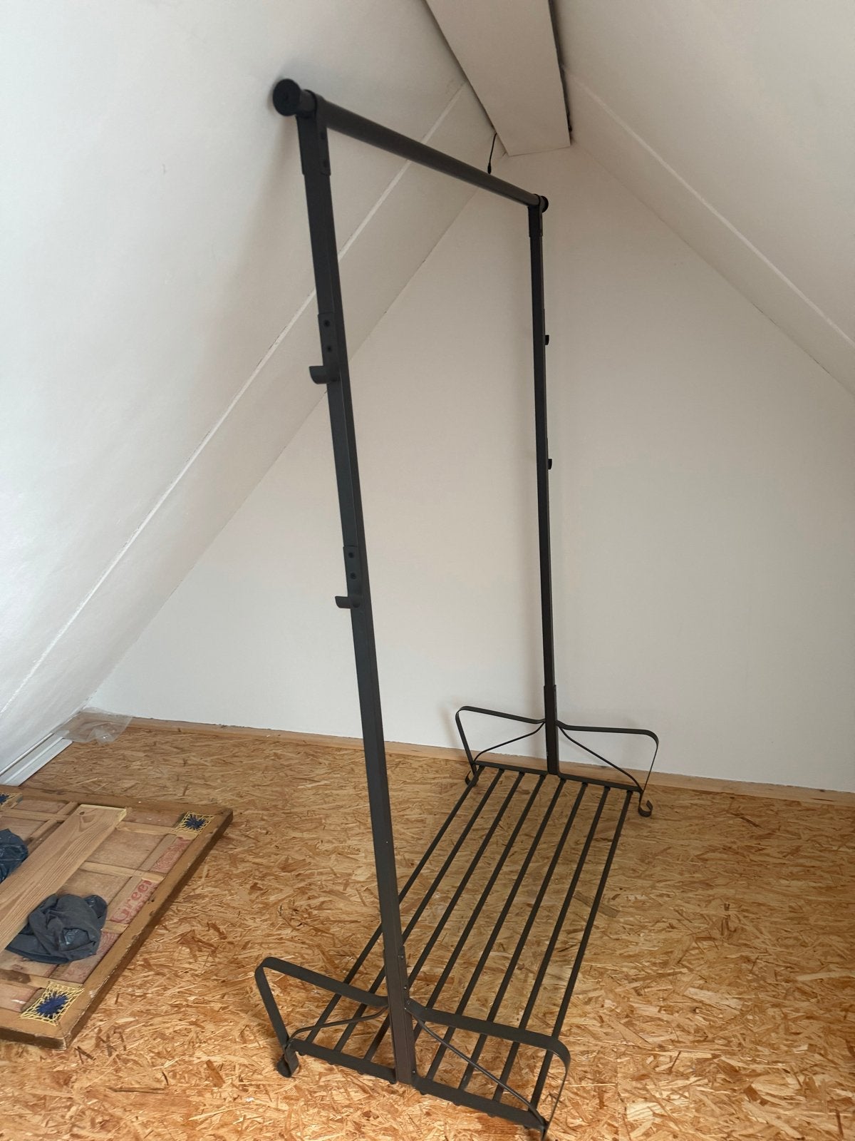 IKEA PORTIS kledingrek met schoenenrek - Zwart,, Ophalen, Gebruikt