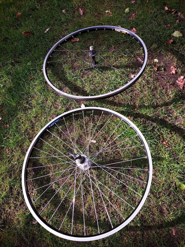 Twee fiets wielen Deore LX / ZAG 19 RIGIDA / RIGIDA VELGEN, Fietsen en Brommers, Fietsonderdelen, Ophalen, Gebruikt, Wiel