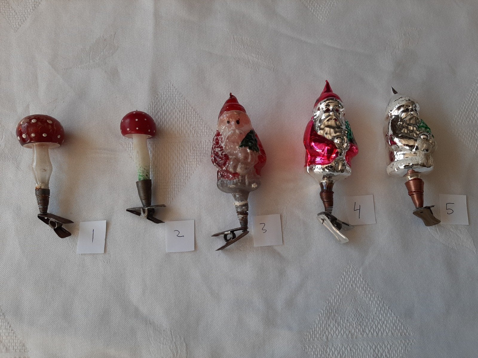 Vintage retro Antieke Kerstballen, Kerstornamenten op clip., Diversen, Ophalen of Verzenden, Gebruikt