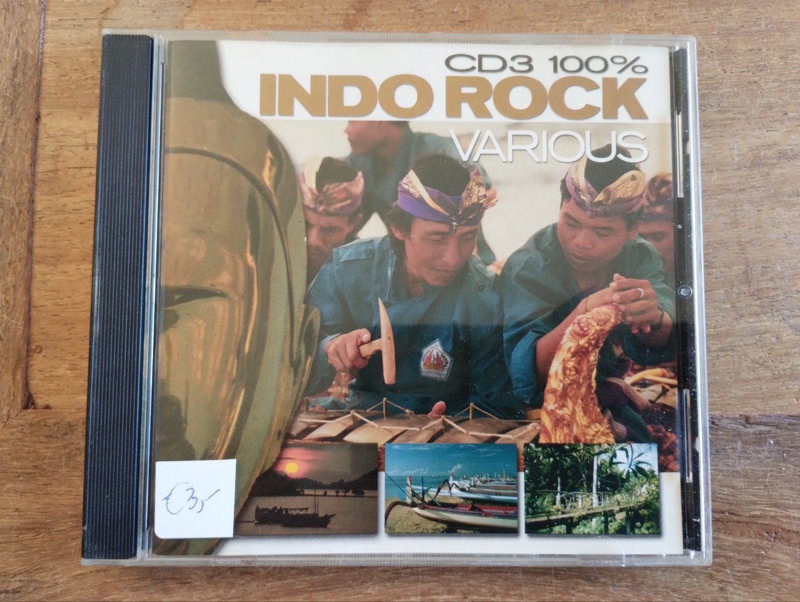 CD3 100% Indo Rock - Various Artists, Ophalen of Verzenden, Gebruikt, Verzamelalbum, Inclusief doosje