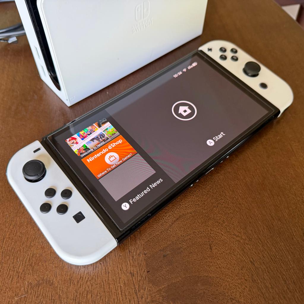 Nintendo Switch OLED - Zo goed als nieuw met 128GB SD, Met 2 controllers, Zo goed als nieuw, Met harde schijf, Switch OLED