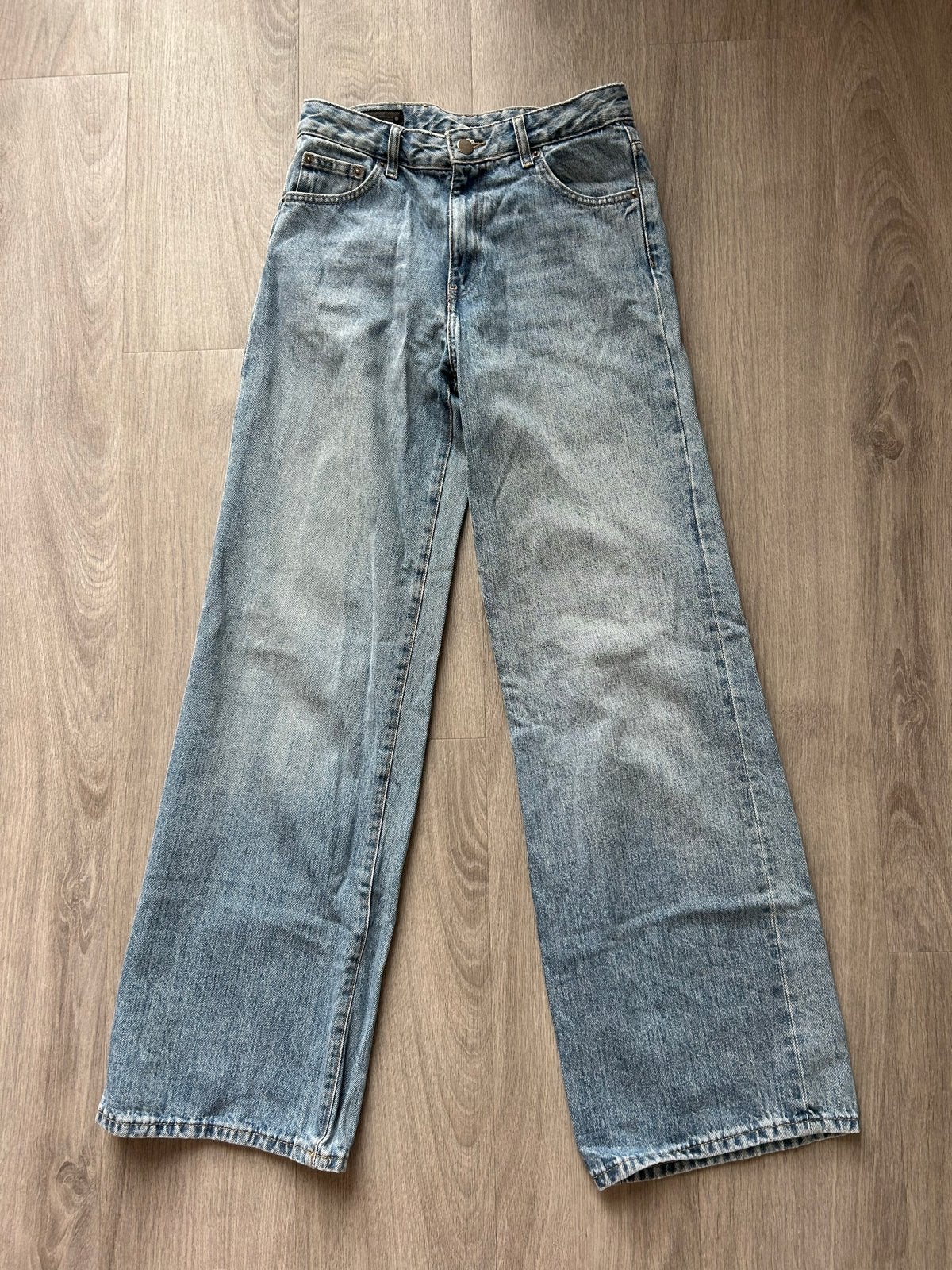 Zara Lichtblauwe High Waist Wide Leg Jeans Maat 36, Ophalen of Verzenden, Zo goed als nieuw, Blauw, W28 - W29 (confectie 36)