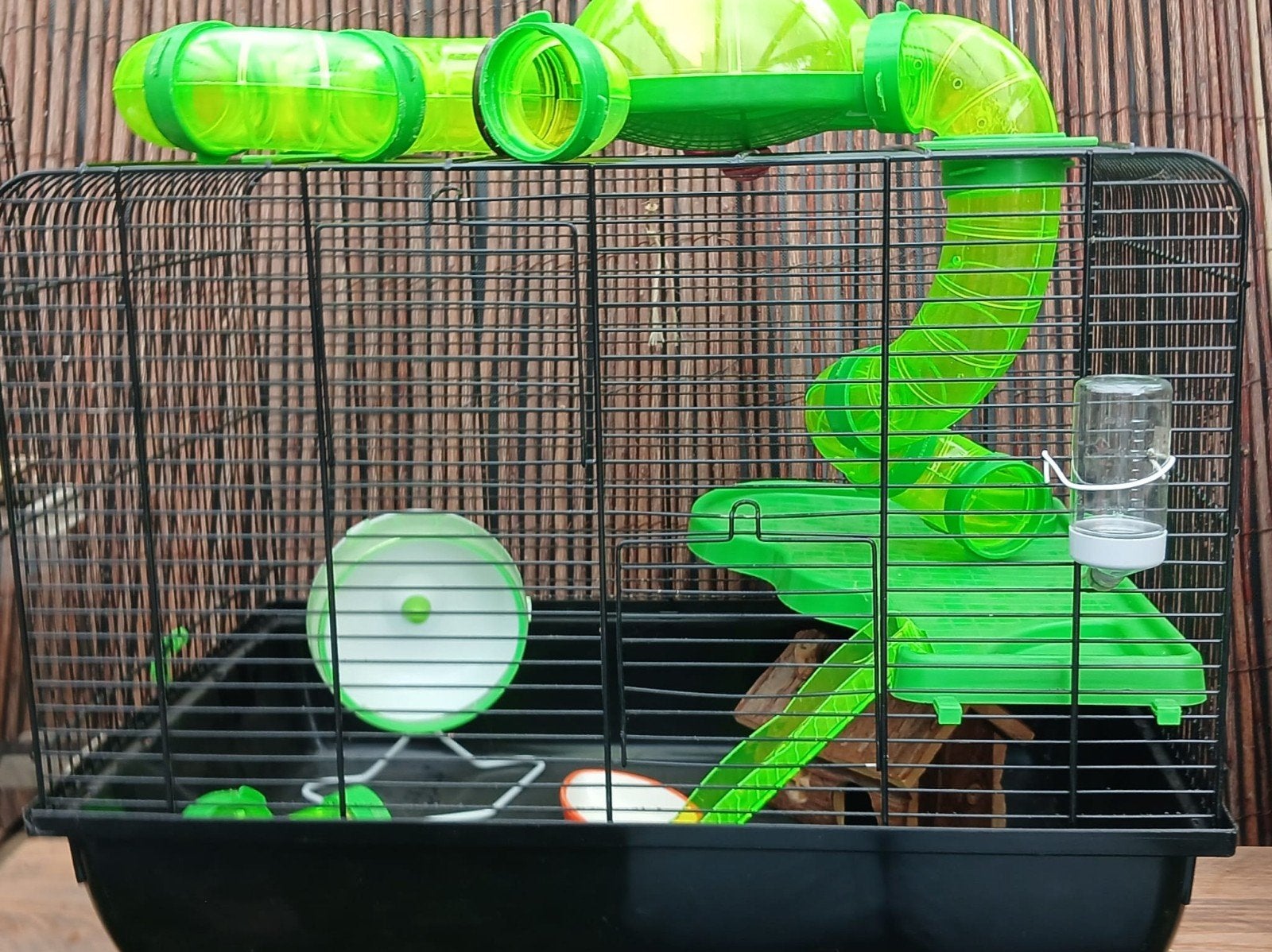 Hamster kooi ( zwarte plastic bak) 58 cm - 38 cm - 42,5 cm, Kooi, Gebruikt, Minder dan 75 cm, Hamster