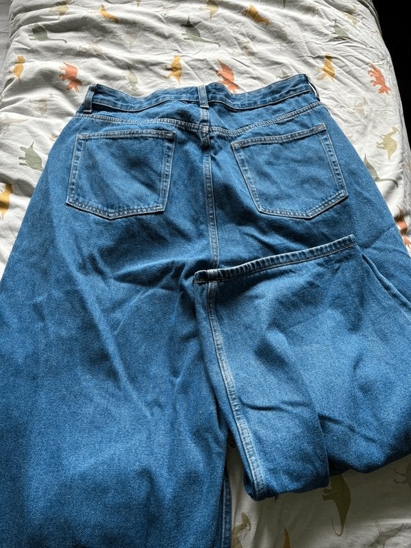 Asos design baggy dad jeans blauw, Blauw, W32 (confectie 46) of kleiner, Ophalen of Verzenden, Zo goed als nieuw