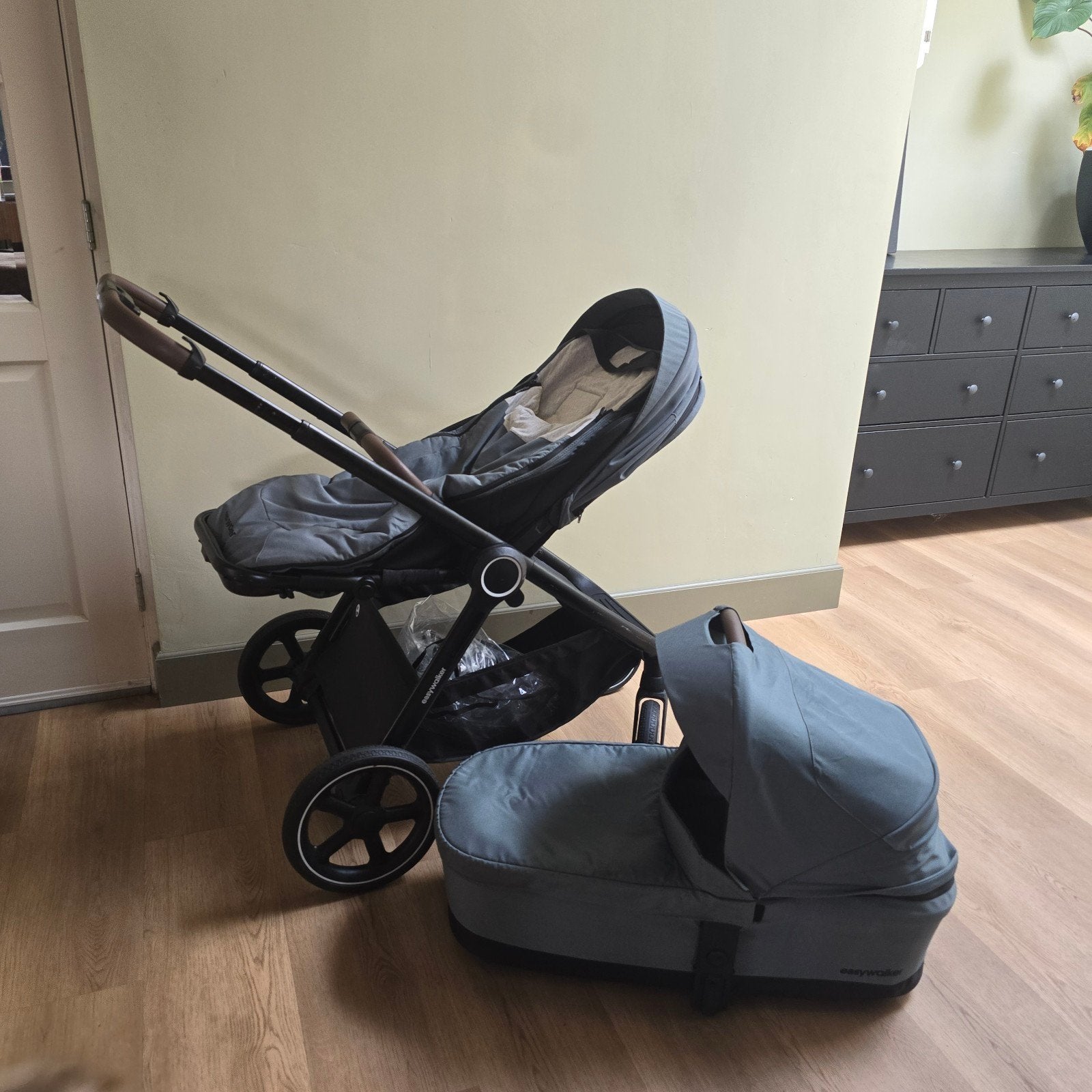 Easywalker Combiwagen kinderwagen wandelwagen, Gebruikt, Combiwagen, Verstelbare duwstang, Ophalen