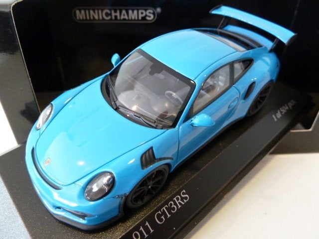 Minichamps Porsche 911 991 GT3 RS 2015 Blauw 1:43 410063221, Ophalen of Verzenden, Nieuw, Auto, MiniChamps