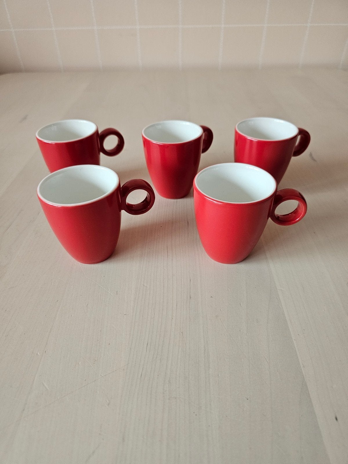 Mosa Maastricht espresso kopjes rood 5 stuks, Huis en Inrichting, Keuken | Servies, Ophalen of Verzenden, Overige stijlen, Kop(pen) en/of Schotel(s)