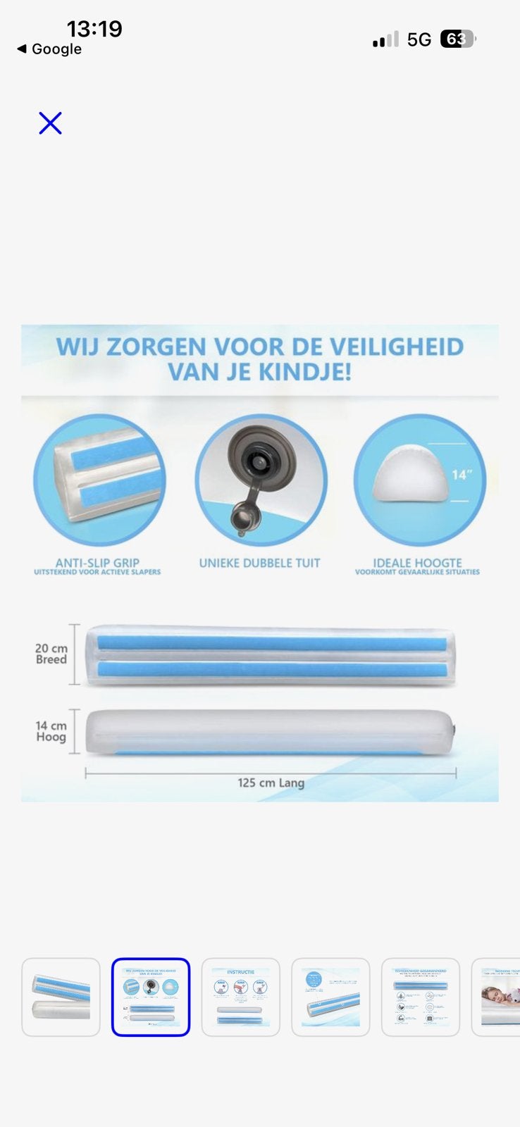 Bed rand opblaasbaar, Ophalen of Verzenden, Ledikant