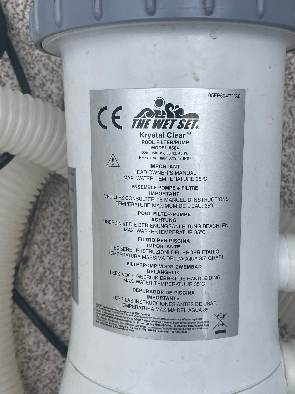 Intex Krystal Clear filterpomp voor zwembad, Ophalen, Gebruikt, Zwembadpomp