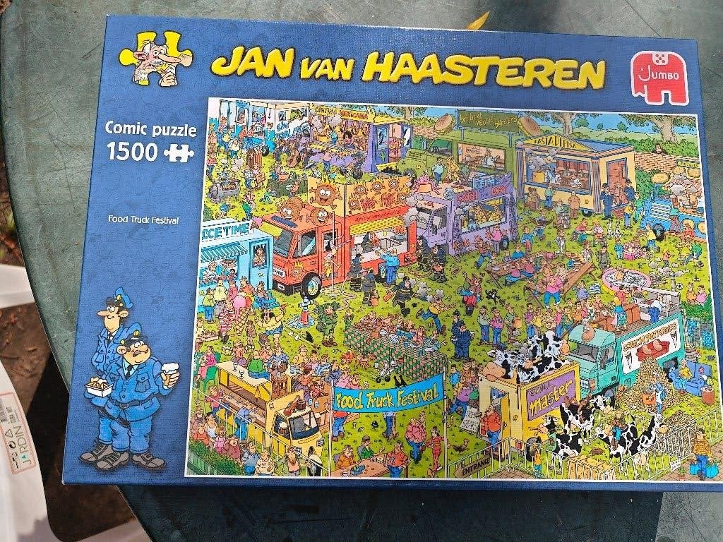 van Haasteren puzzel Food Truck Festival, Ophalen of Verzenden, 500 t/m 1500 stukjes, Gebruikt, Legpuzzel