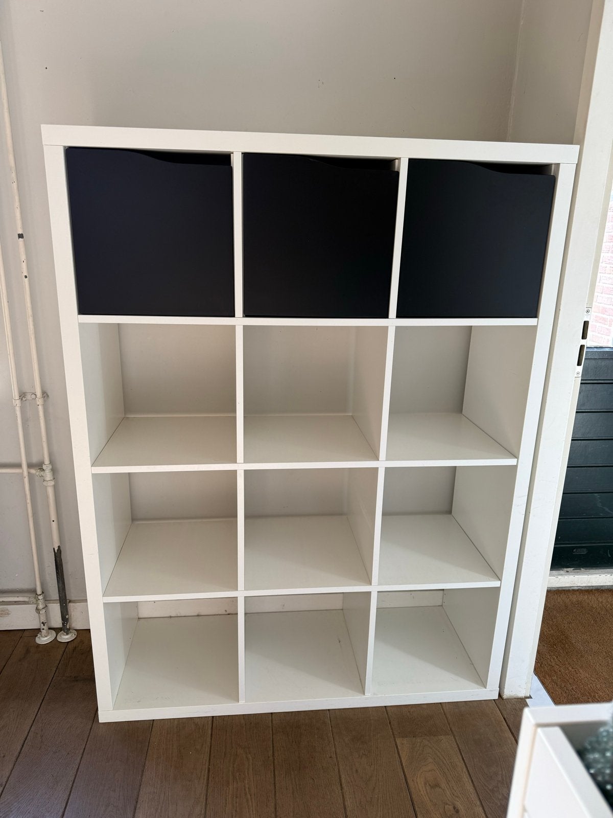 IKEA Kallax Kast met 12 vakken en 3 deurtjes, Ophalen, Gebruikt