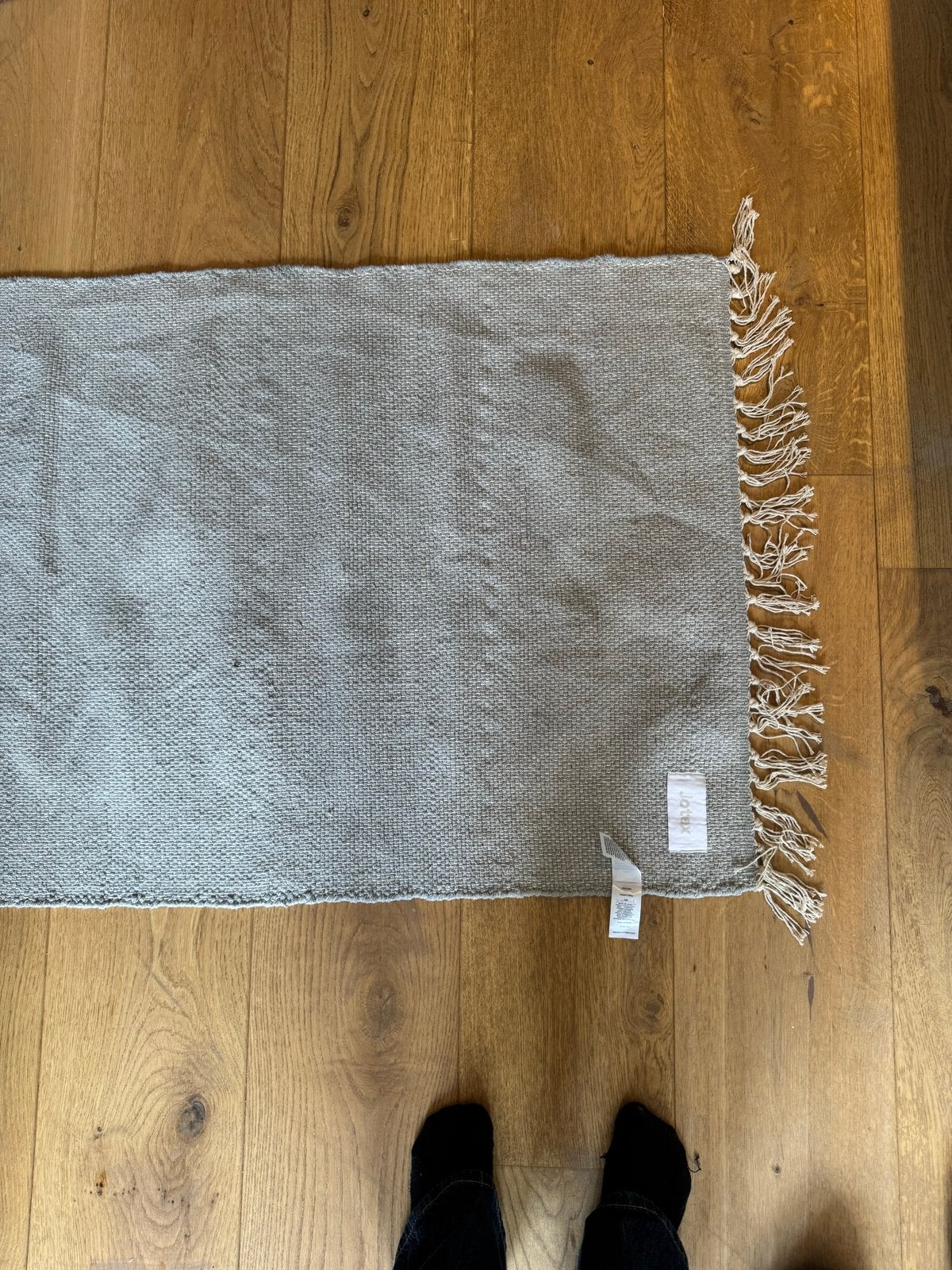 Jotex nieuw lichtblauw katoenen vloerkleed 70x150 cm, Huis en Inrichting, 100 tot 150 cm, Blauw, Nieuw, Rechthoekig