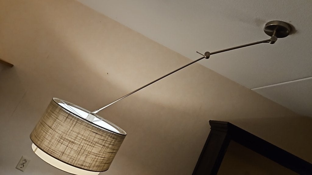 Rietveld knikarm plafondlamp., Ophalen, Beige, 50 cm, Modern