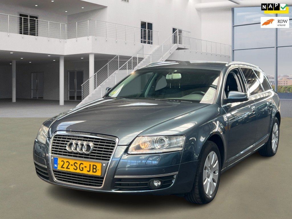 Audi A6 Avant 2.4 Pro Line AUTOMAAT AIRCO CRUISE LEDER PDC, Parkeersensor, Blauw, Euro 4, 6 cilinders