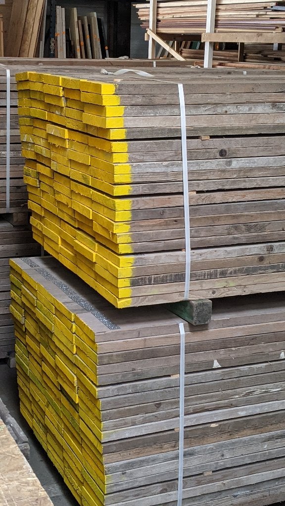 Steigerhout 200 cm lang, 20 cm breed, 3 cm dik, Doe-het-zelf en Verbouw, Hout en Planken, Ophalen, Gebruikt, 25 tot 50 mm, 200 tot 250 cm