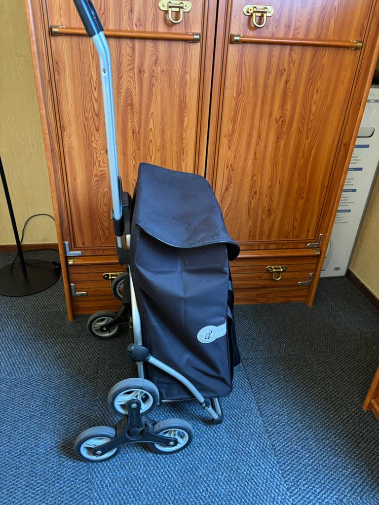 Boodschappentrolley met 3 wielen., Ophalen, Gebruikt, Zwart, 30 cm of meer