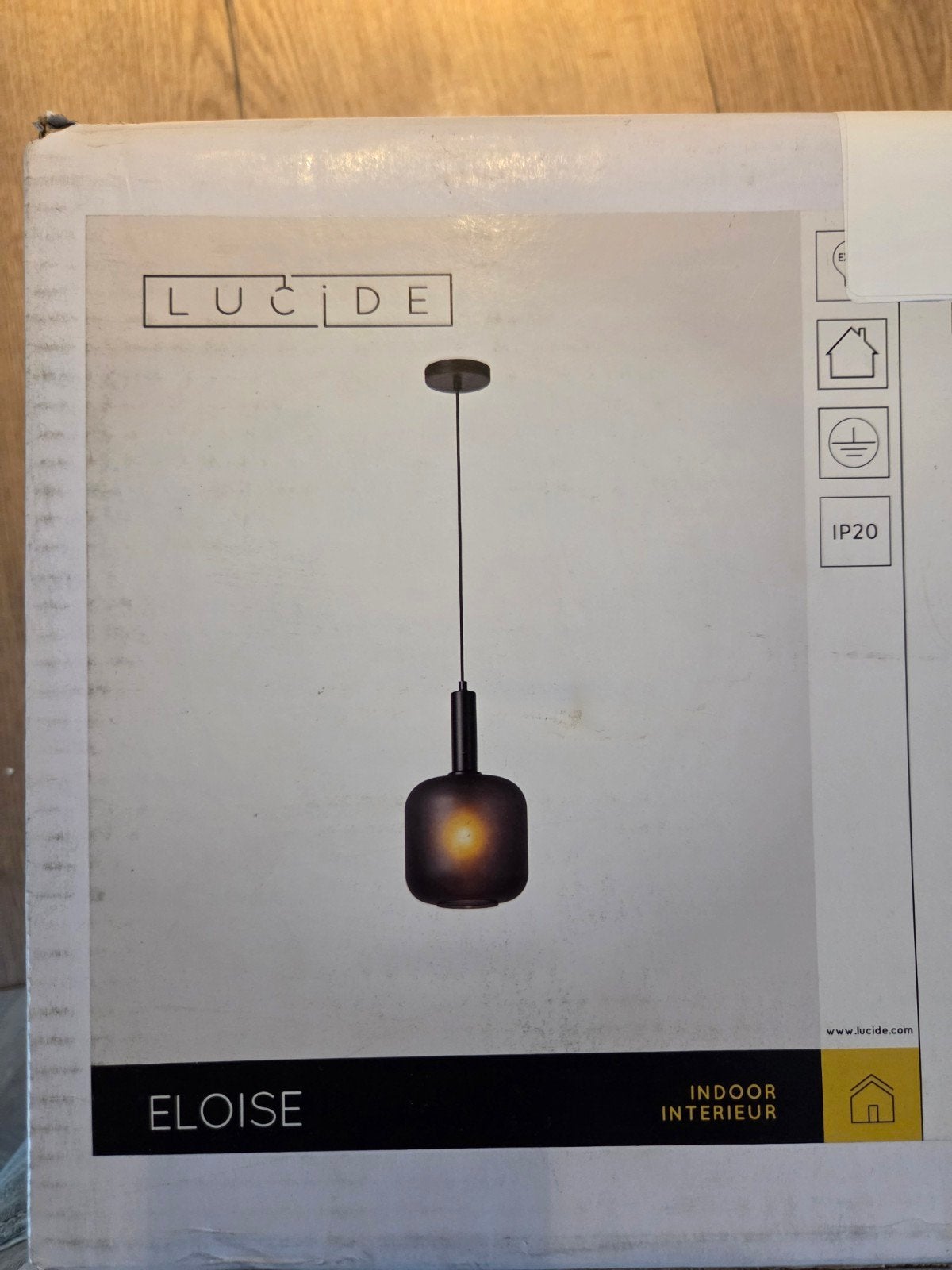 Lucide ELOISE Hanglamp Ø21 cm – Smoke/Zwart – Ongebruikt, Ophalen of Verzenden, Nieuw, Modern