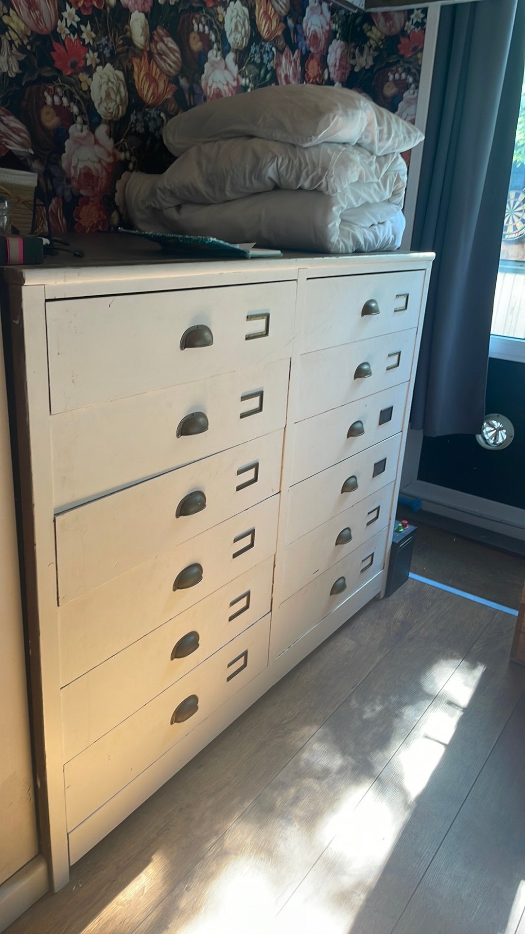 Antieke lade kast, Ophalen, Antiek,vintage,retro, Gebruikt, 100 tot 150 cm
