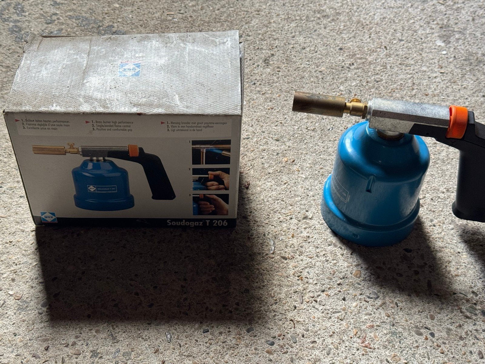 Te koop :Soudogaz T 206 Soldeerbrander met gasfles, Ophalen of Verzenden, Gebruikt, Overige typen