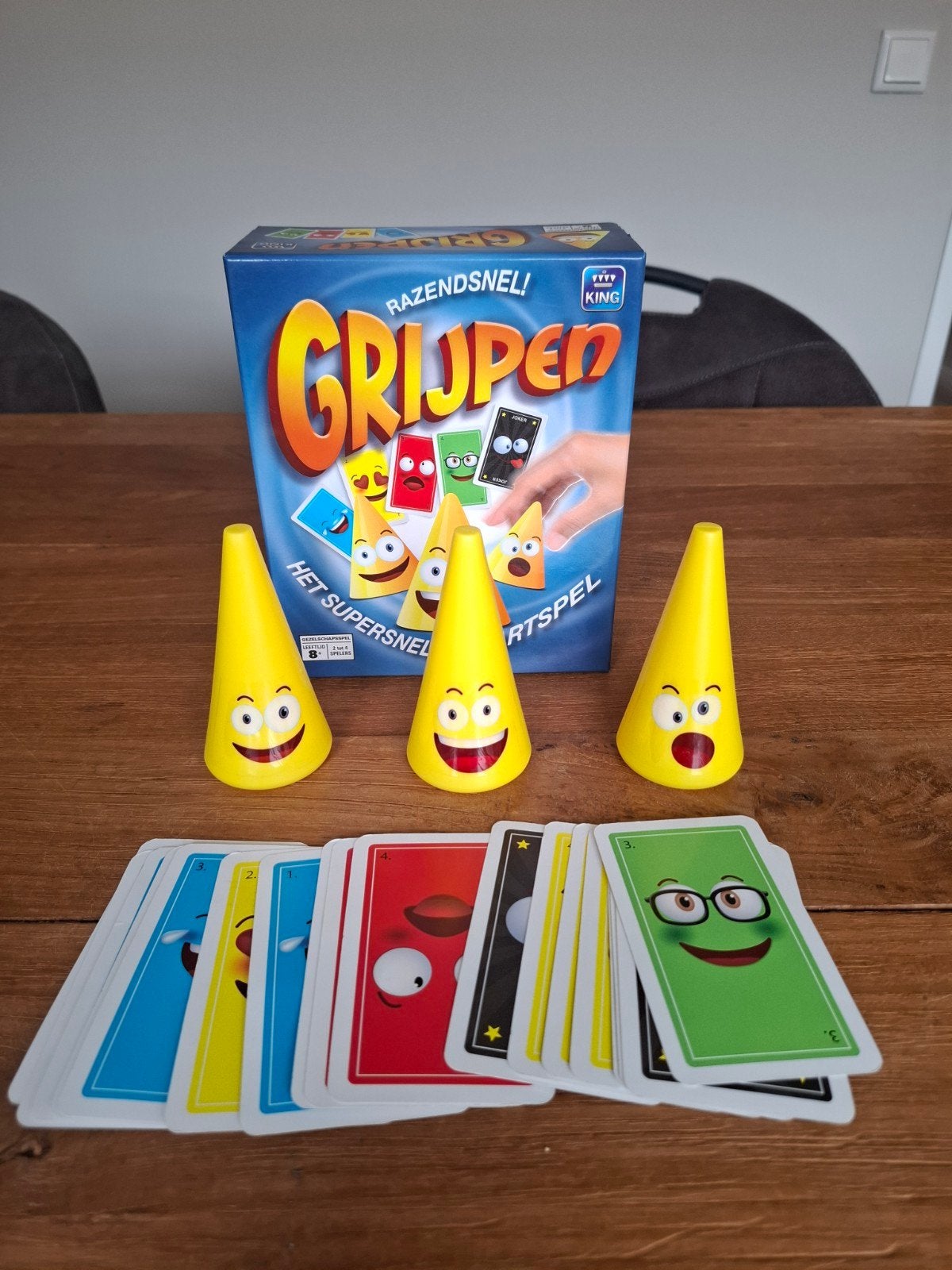 Grijped! Het Supersnelle Kaartspel - Gezinsspel, Drie of vier spelers, Ophalen of Verzenden, Zo goed als nieuw, King