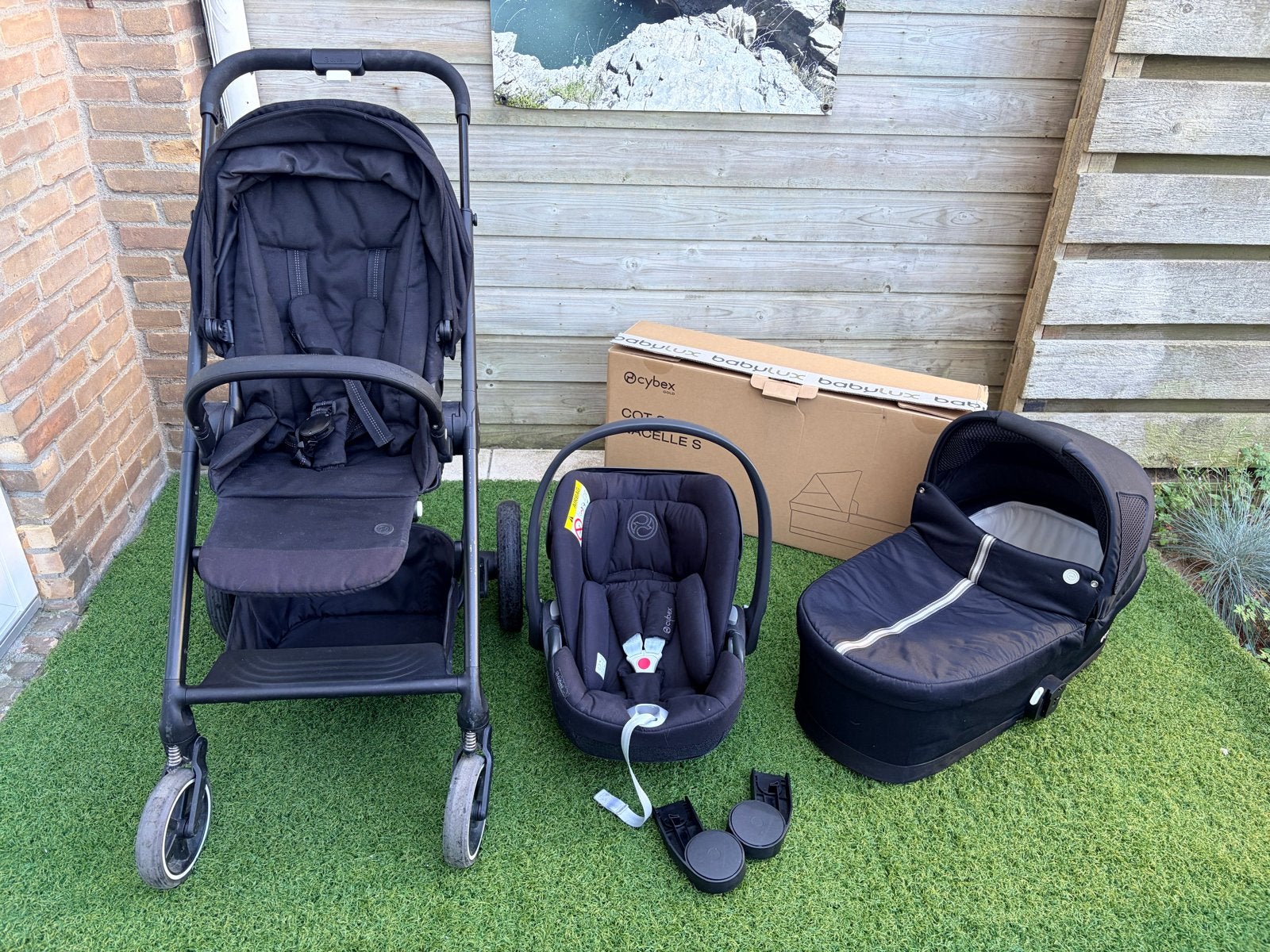 Gebruikte kinderwagen met wat gebruiksporen, Gebruikt, Verstelbare duwstang, Ophalen, Kinderwagen