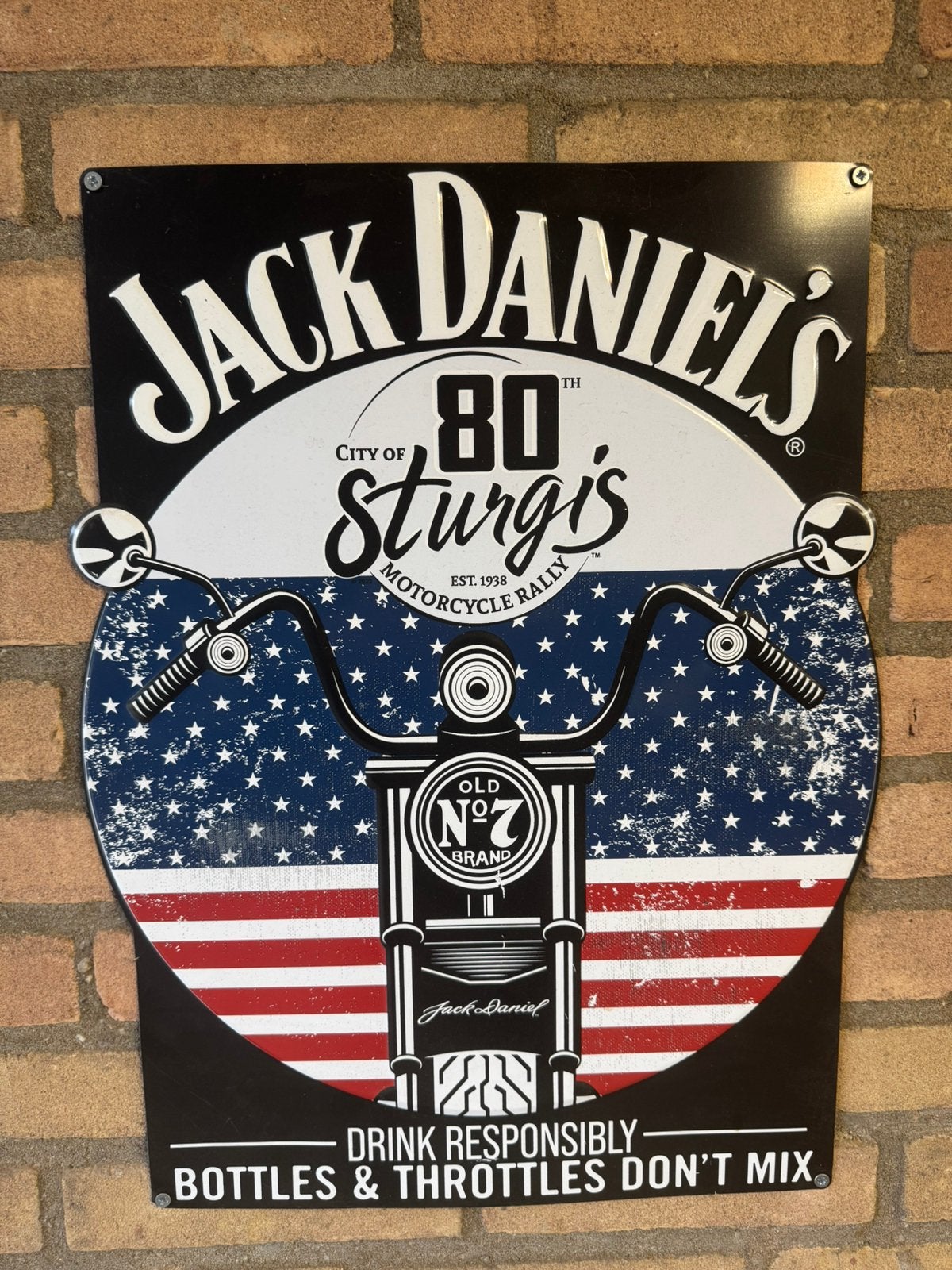 Jack daniels 80 sturgis sign, Verzamelen, Ophalen of Verzenden, Nieuw, Reclamebord