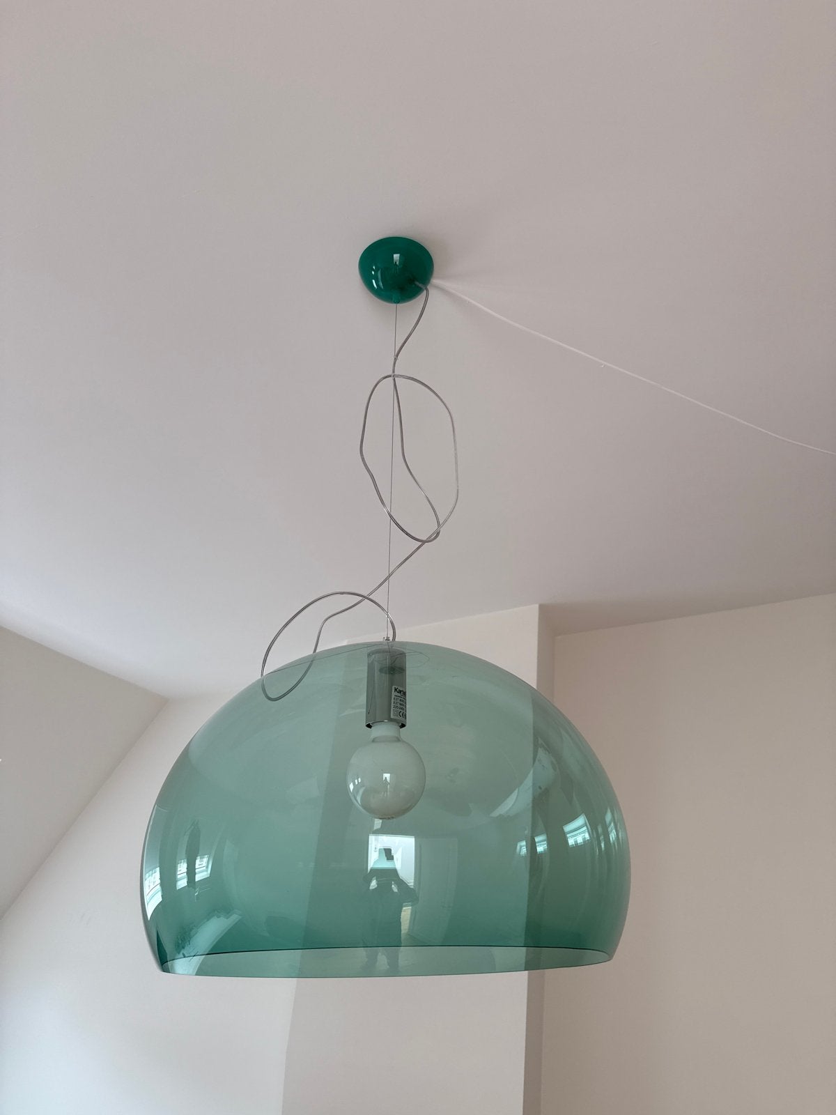 Kartell Fly hanglamp - Ferruccio Laviani - Groen, Ophalen, Kunststof, Gebruikt, 50 tot 75 cm