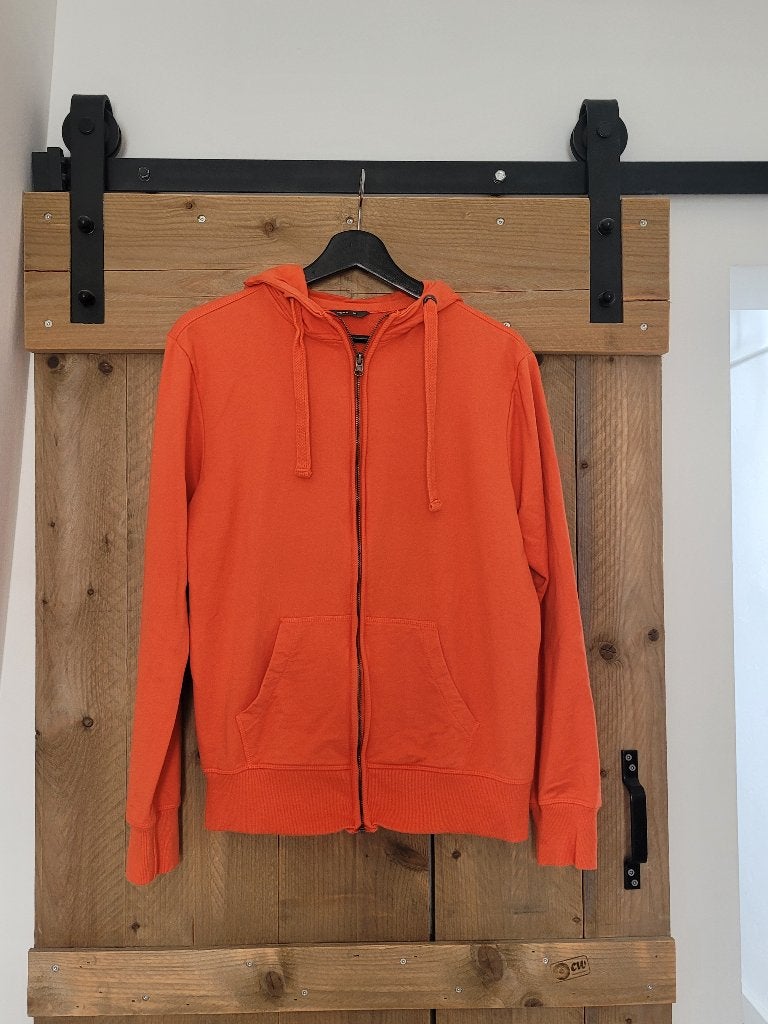 Dames vest / hoodie oranje maat S / M, Maat 38/40 (M), Oranje, Ophalen of Verzenden, Zo goed als nieuw