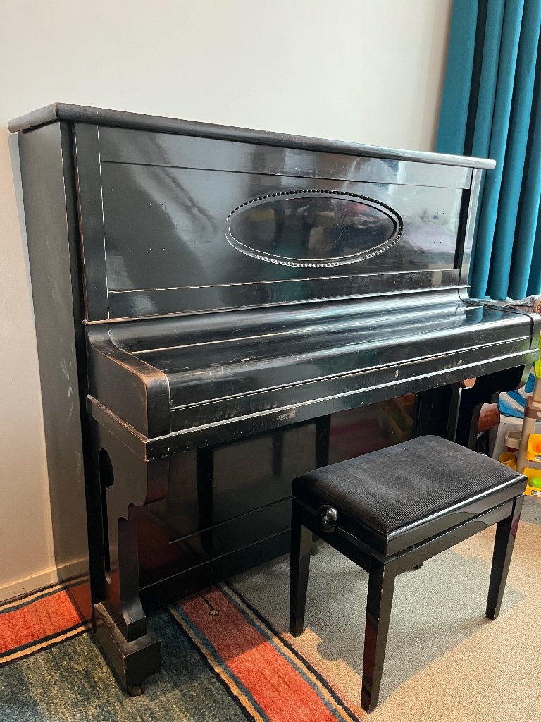 Stephan Hain Crefeld piano, Muziek en Instrumenten, Piano's, Ophalen, Gebruikt, Zwart, Piano