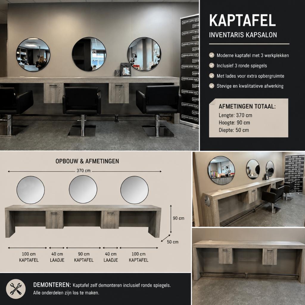 Set van 2 luxe kaptafels, Zakelijke goederen, Kantoor en Winkelinrichting | Winkel en Inventaris, Ophalen