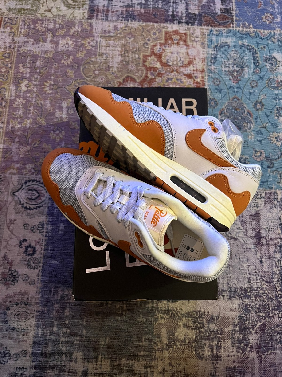 Patta x Nike Air Max 1 Waves Monarch EU 41, Overige kleuren, Nieuw, Ophalen of Verzenden, Sneakers of Gympen