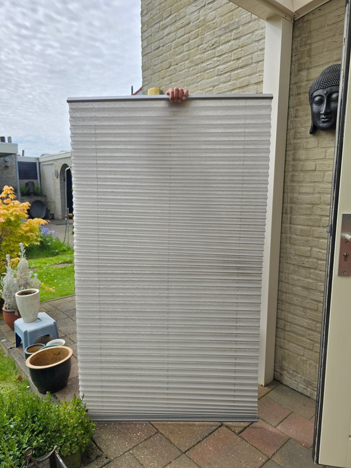 Plissé rolgordijn - 1 meter breed / 1.80 meter lang, 100 tot 150 cm, Nieuw, Ophalen of Verzenden, Grijs