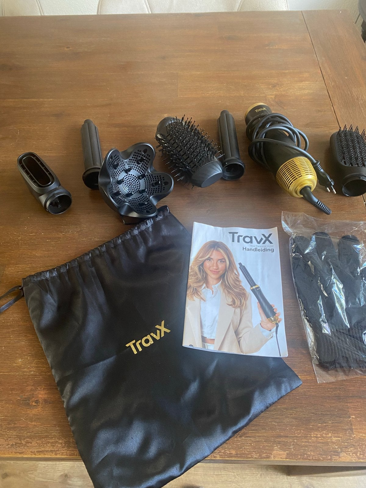 TravX 5-in-1 Haarstyler Set - Föhn, Krul- & Stijltang, Ophalen of Verzenden, Nieuw, Haarspeld