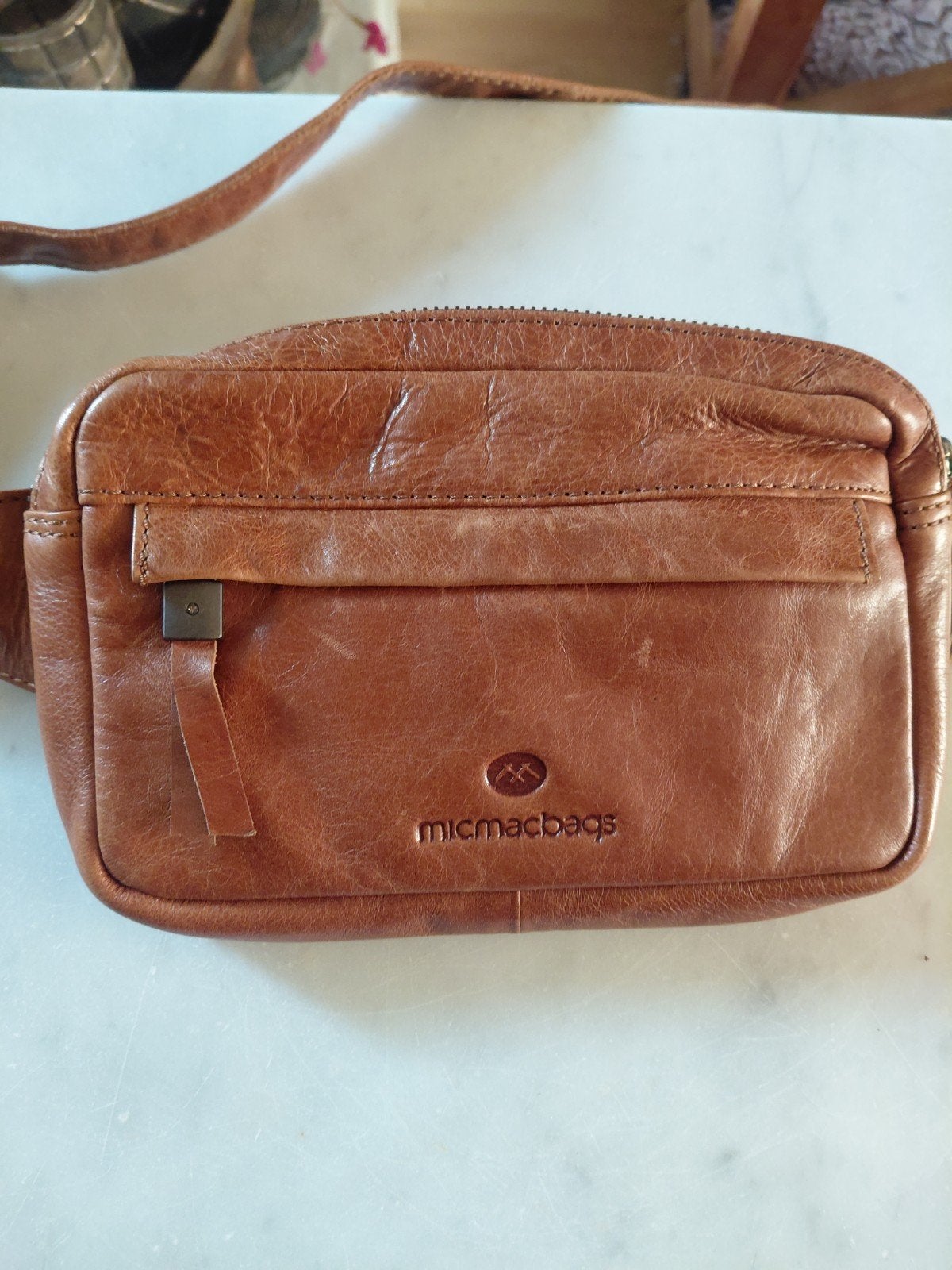 Leren heuptasje festivaltasje Micmacbags, Ophalen of Verzenden