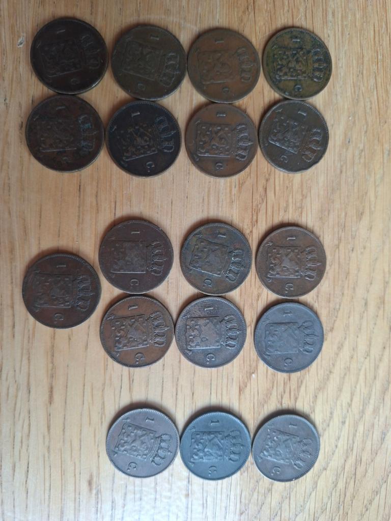 Lot nette centen willem 3 mooie kwaliteiten koopje, Ophalen of Verzenden, Koning Willem III, 1 cent, Setje