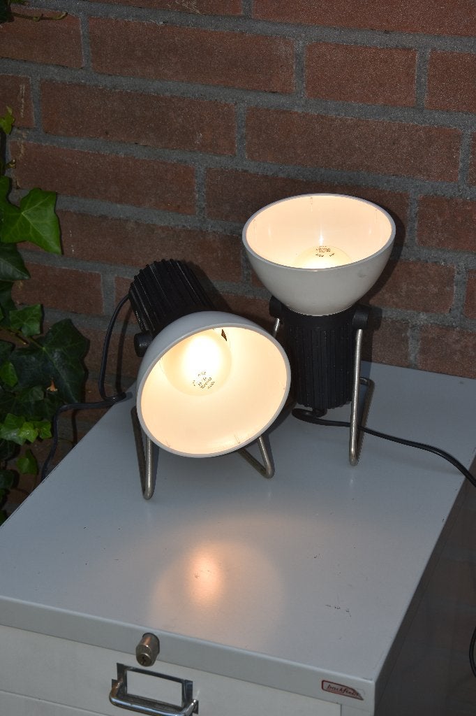 Vintage Philips Tafellamp / Bedlamp, Ophalen, Glas, Gebruikt, Vintage