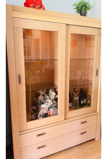 Glass Cabinet for sale, Ophalen, Gebruikt, 100 tot 150 cm, 150 tot 200 cm
