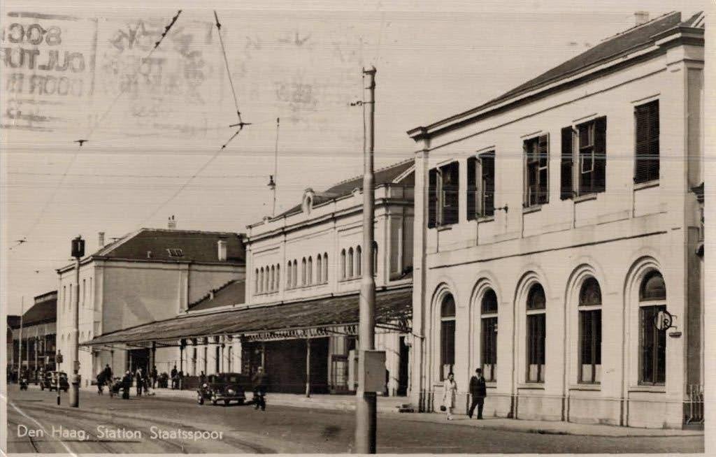 1956 DEN HAAG Station Staatsspoor, Ophalen of Verzenden, 1940 tot 1960, Gelopen, Zuid-Holland