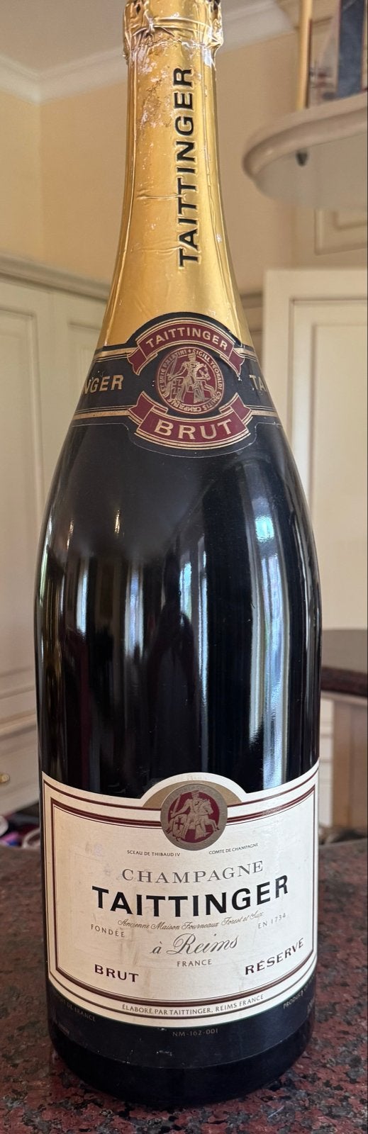 Taittinger Brut Réserve Champagne 3 Liter Fles, Ophalen, Frankrijk, Nieuw, Champagne