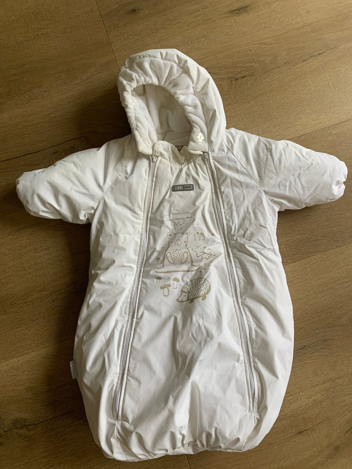Lenne Baby Slaapzakje/Voetenzakje Wit met Dierenprint, Gebruikt, Jongetje of Meisje, Hdjdi, Jdjdj@gmail.com