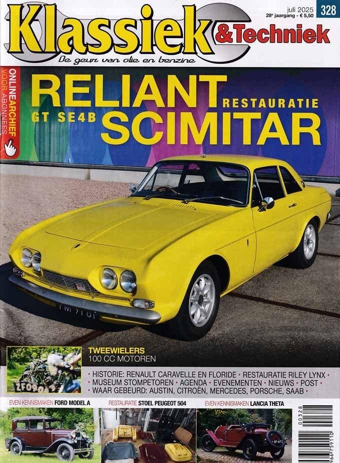 Klassiek & Techniek 328 2025 : Reliant Scimitar - Renault, Ophalen of Verzenden, Gelezen, Algemeen