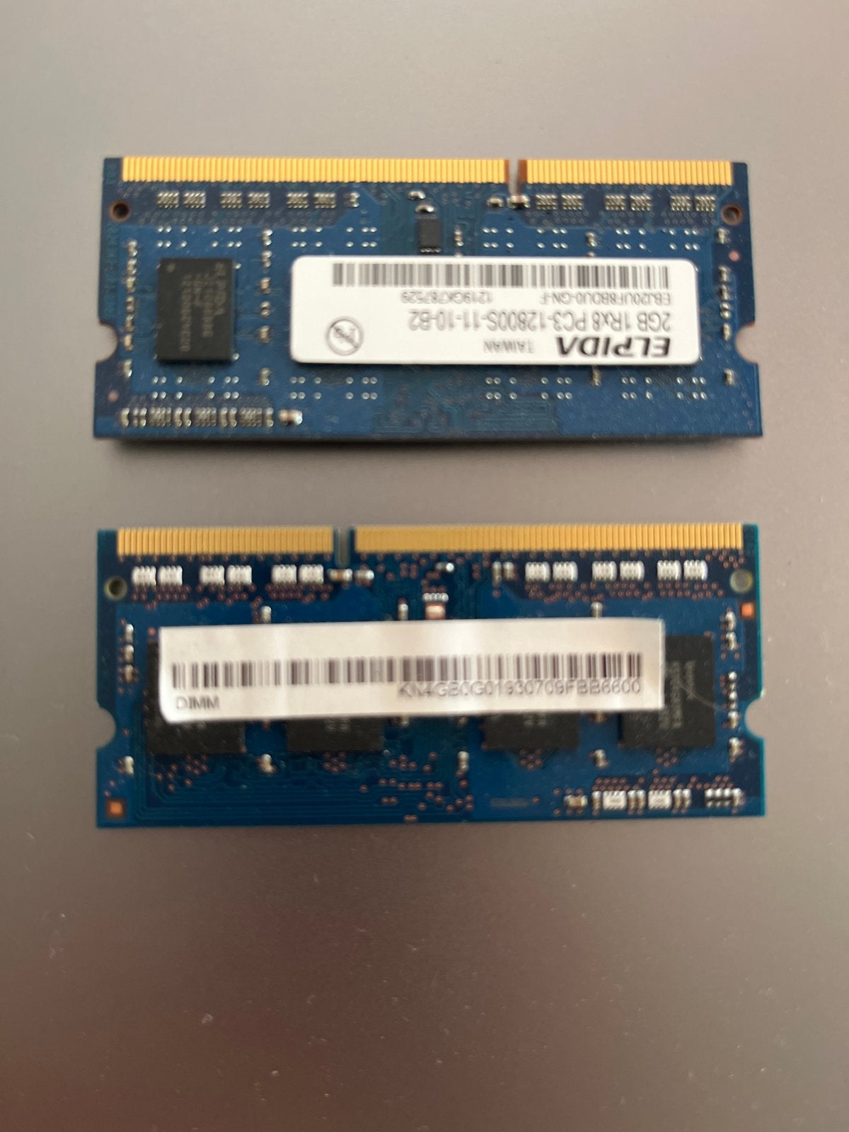 ELPIDA 4GB (2x 2GB) DDR3 RAM Geheugen voor Laptop, Gebruikt, DDR3, Ophalen of Verzenden, 2 GB