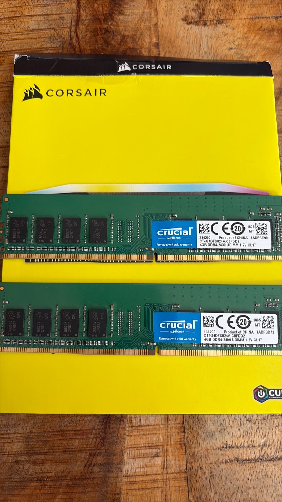 8GB crucial DDR4 ram 2400mhz, Ophalen of Verzenden, Zo goed als nieuw, DDR4, Desktop