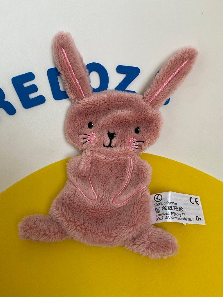 K2462 kruidvat doekje konijn roze, Kinderen en Baby's, Speelgoed | Knuffels en Pluche, Ophalen of Verzenden, Zo goed als nieuw