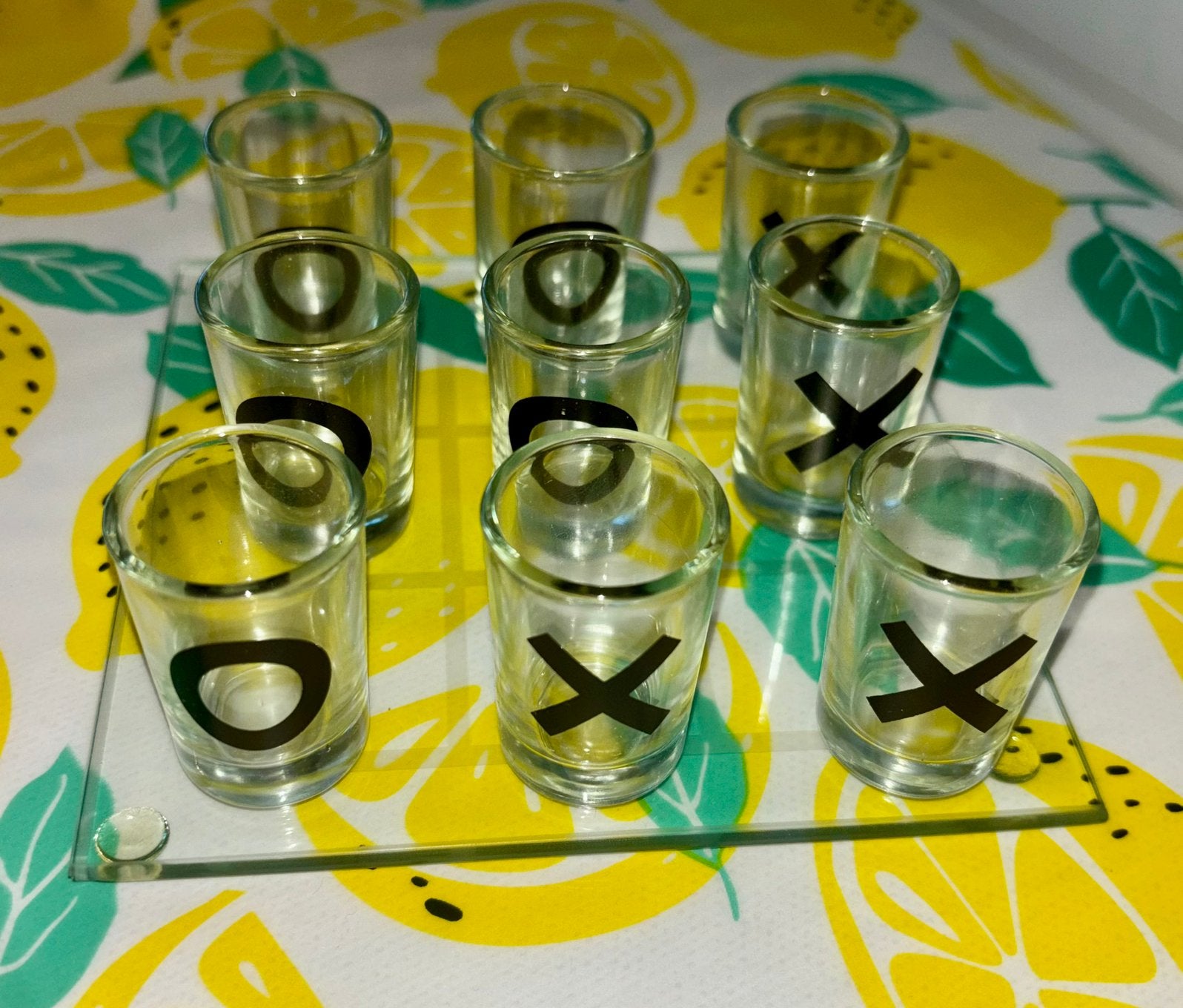 Tic Tac Toe Drinking Game / Drankspel glas, Verzenden, Zo goed als nieuw