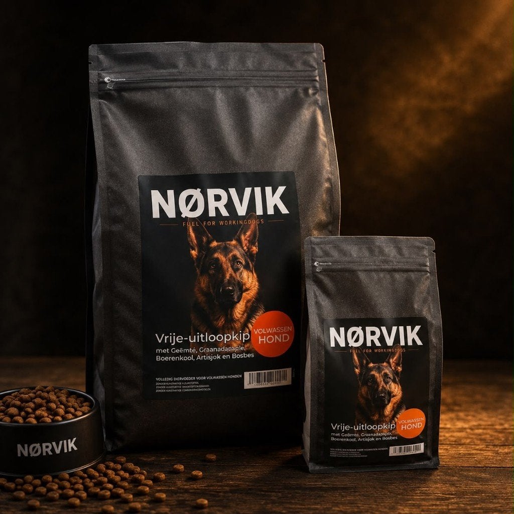 Premium hondenvoer 65% dierlijk | Graanvrij | NØRVIK, Ophalen of Verzenden, Hond