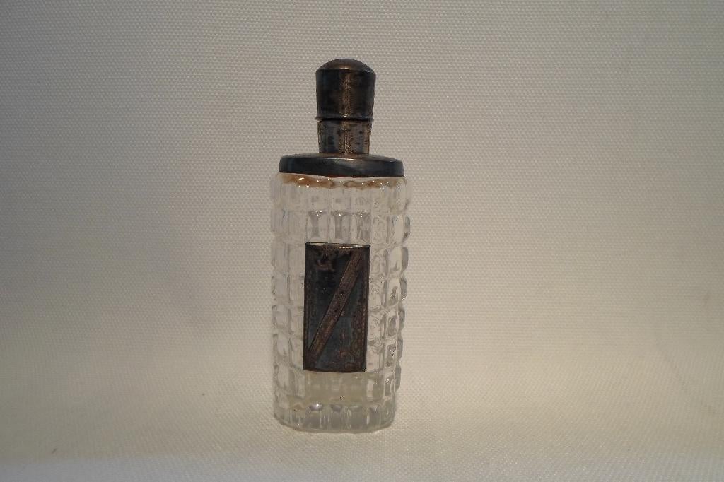 Biedermeier Parfum Flesje Glas Zilver, Antiek en Kunst, Ophalen of Verzenden, Zilver