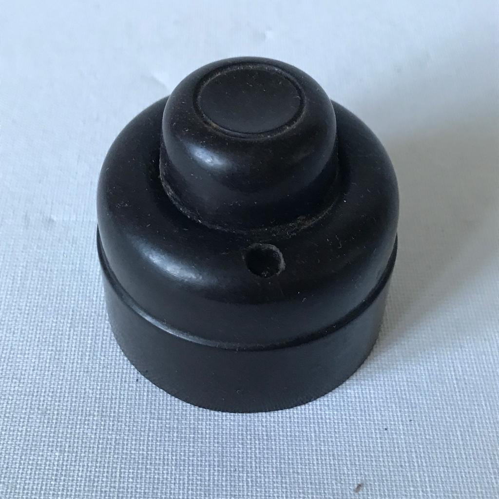 Art Deco Bakelieten druk knop schakelaar, Ophalen, Kunststof, Gebruikt, Minder dan 100 cm