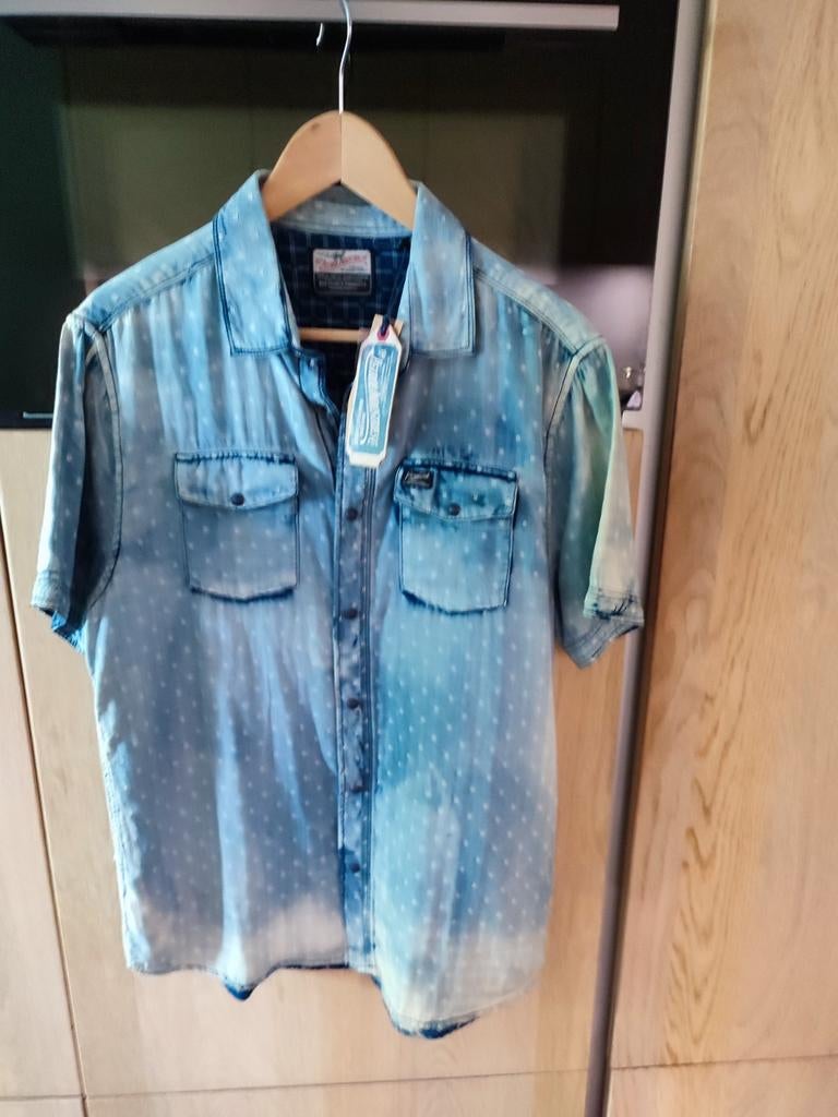 Petrol Industries Heren Overhemd - Nieuw met kaartjes, Kleding | Heren, Overhemden, Nieuw, Halswijdte 41/42 (L), Blauw, Ophalen of Verzenden